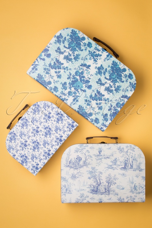 Sass & Belle - Celeste Floral Suitcase Set 2