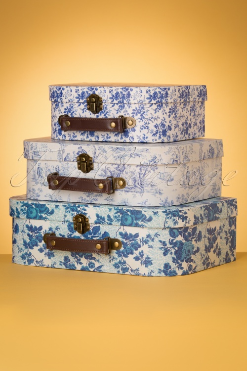 Sass & Belle - Celeste Floral Suitcase Set