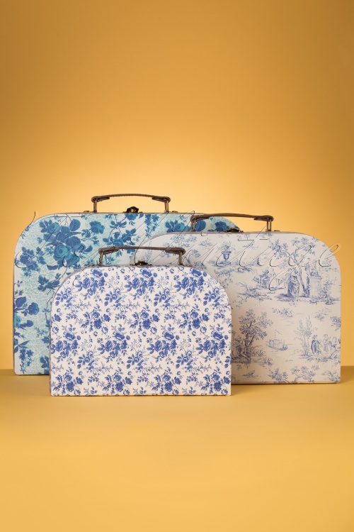 Sass & Belle - Celeste Floral Suitcase Set 4