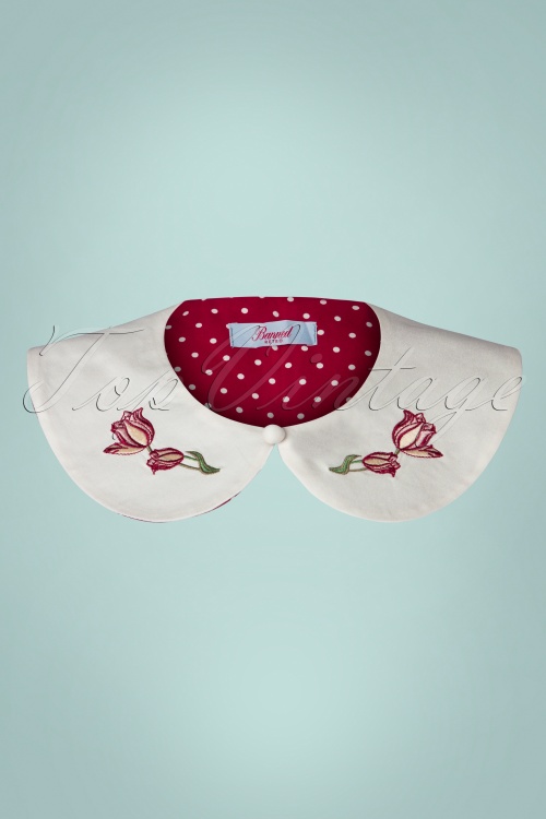 Banned Retro - Country Tulip Collar in Creme