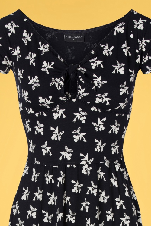 Vive Maria 42556 Dress Dark Blue Cherry Bird 021422 602V