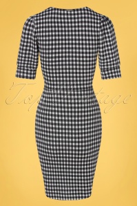 Vive Maria - 60s Vichy Etui Dress in Black and White 3