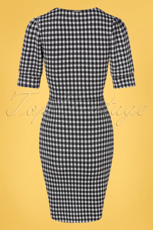 Vive Maria - 60s Vichy Etui Dress in Black and White 3