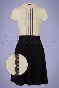 Vive Maria - Cappucine Day jurk in crème en zwart