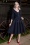 50s Loretta Lynn Swing Dress in Dark Denim
