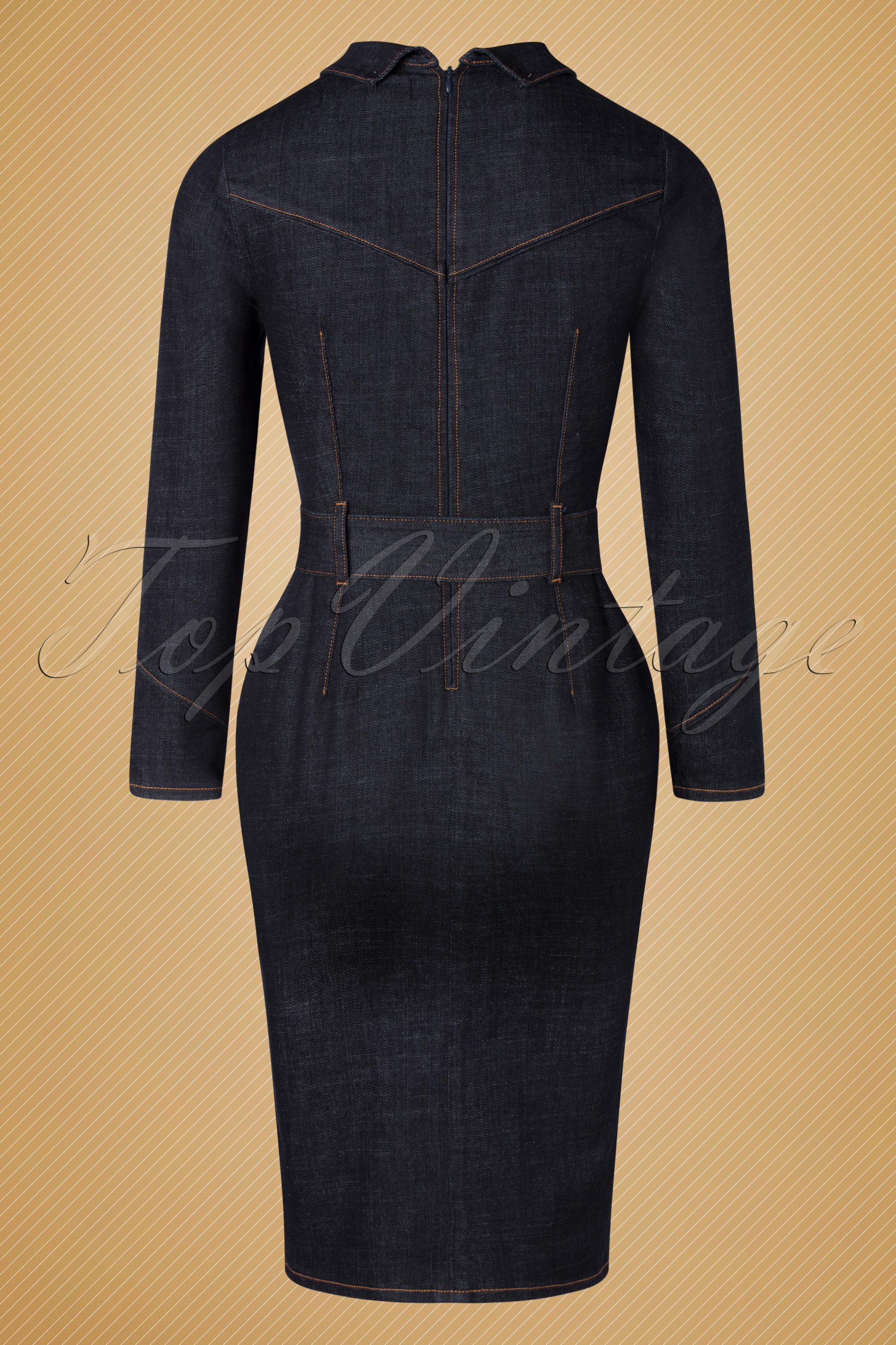 Rock-a-Booty - Dolly penciljurk in donker denim 7