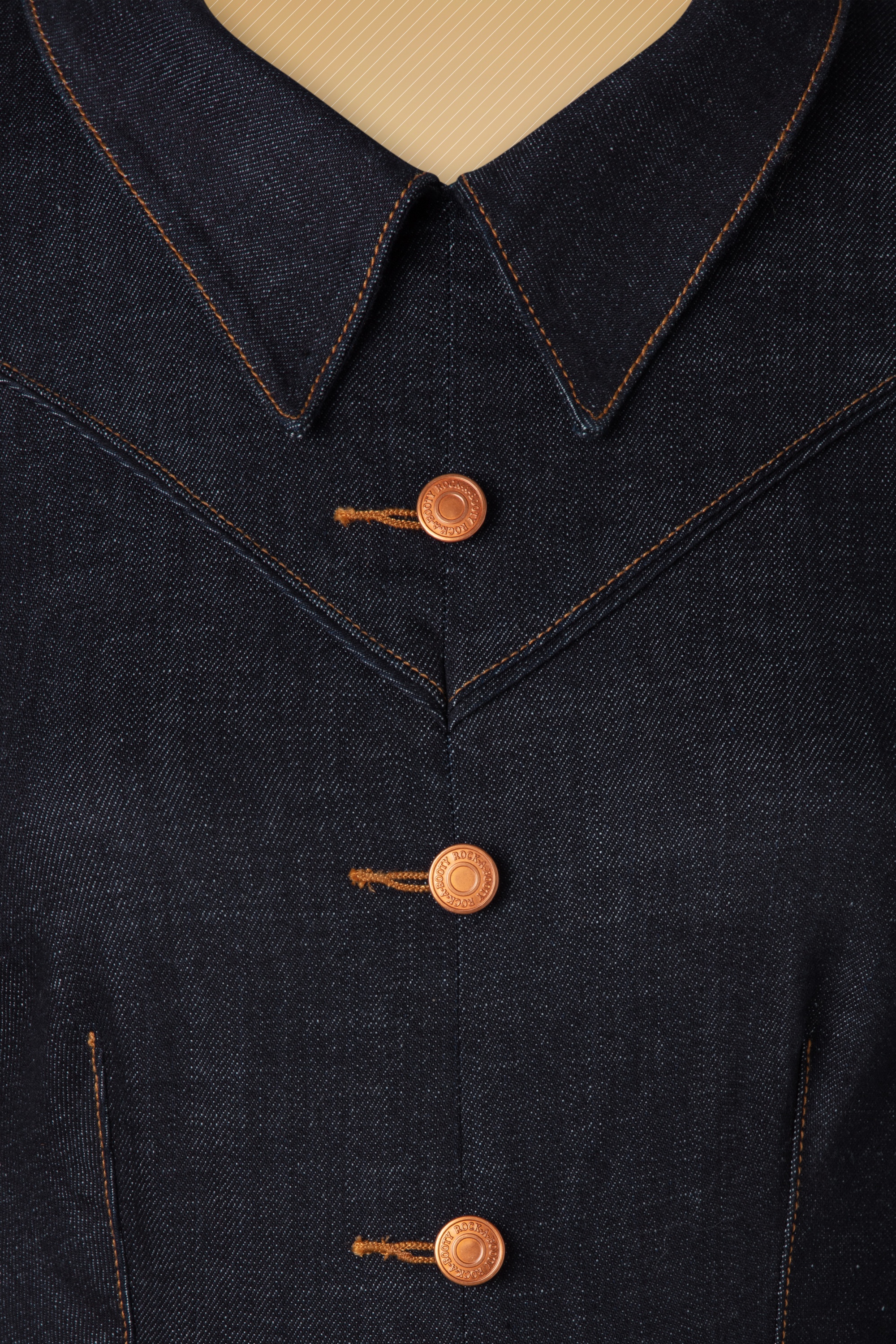 Rock-a-Booty - Dolly penciljurk in donker denim 6