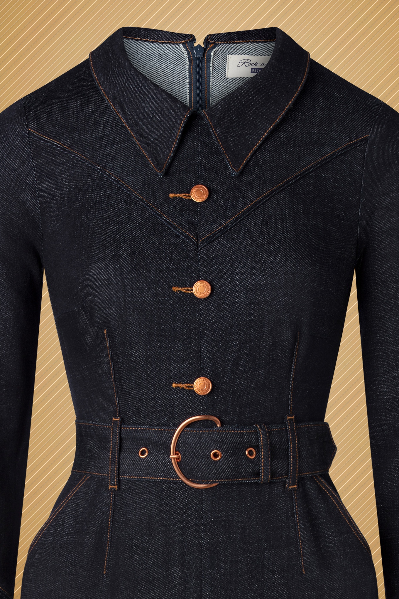 Rock-a-Booty - Dolly penciljurk in donker denim 5