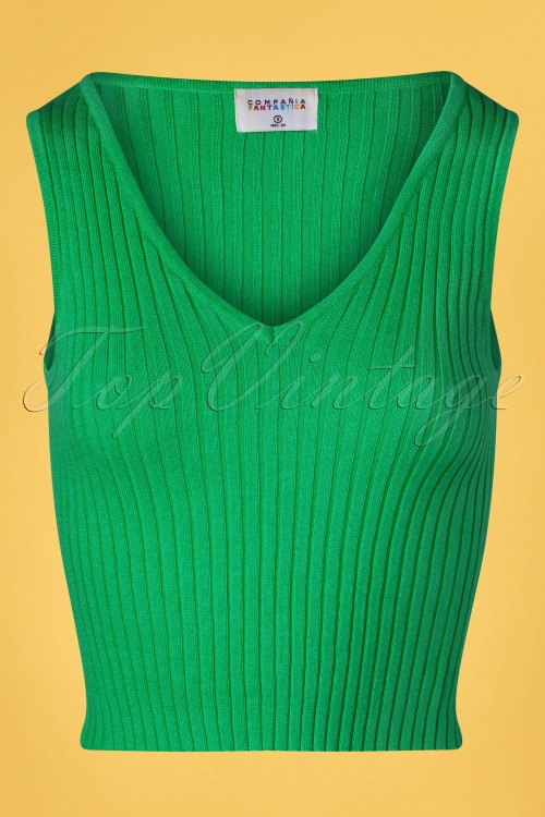 Compania Fantastica - 60s Anta Top in Emerald