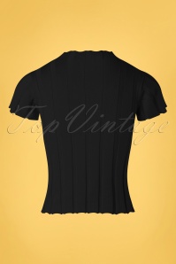 Compania Fantastica - Curly Knitted Shirt in Schwarz 2