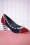 50s Ava Boater Pumps in Navy and Red