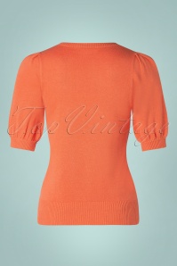 King Louie - 60s Bella Rocky Ajour Puff Top in Peach Pink 2