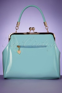 Banned Retro - American Vintage Patent tas in mintblauw 3
