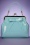 50s American Vintage Patent Bag in Mint Blue