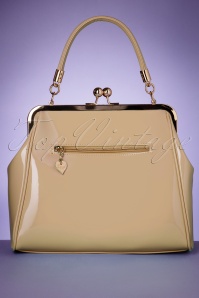 Banned Retro - 50s American Vintage Patent Bag in Beige 3