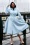 50s Lorin Tiffany Swing Trenchcoat in Powder Blue