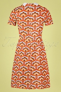 Vintage Chic for Topvintage - 60s Rizza Retro Dress in Ivory and Orange 4