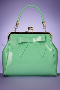 Banned Retro - 50s American Vintage Patent Bag in Mint Green