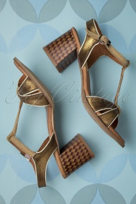 Nemonic - 60s Bambi Leather Sandals in Bronze 2