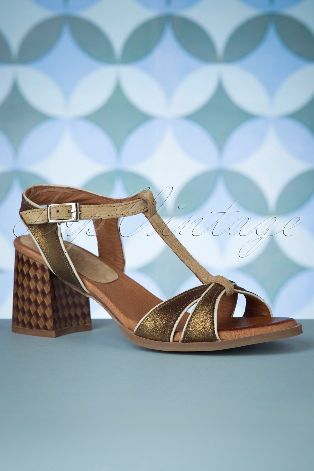 60s Bambi Leather Sandals in Bronze