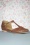 Zapatos planos Roma de los años 50 con tira en T en caoba