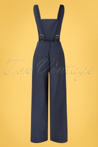Banned Retro - Starboard dungarees in marineblauw 4