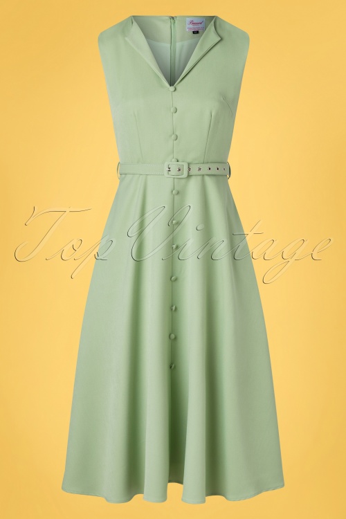 Banned Retro - 50s Daydream Swing Dress in Green