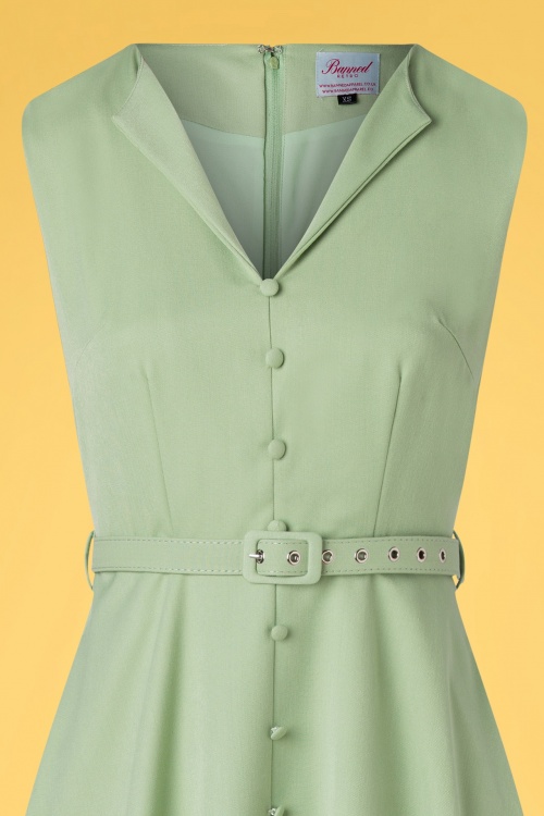 Banned Retro - 50s Daydream Swing Dress in Green 3