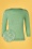 60s Stay Longer Knit Top in Jade Green