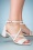 60s Mirna Matte Sandals in White