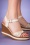 Sandalias de Cuña Savannah de los años 60 en Crema