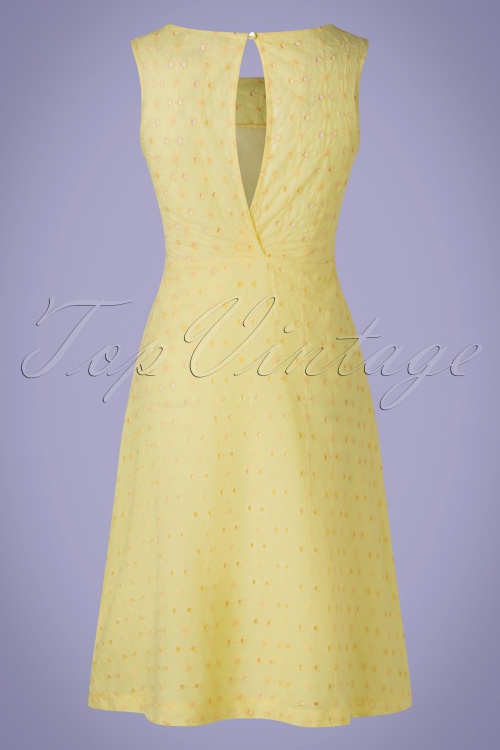 Mademoiselle YéYé - Irresistible jurk in zacht geel 4