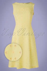 Mademoiselle YéYé - Irresistible jurk in zacht geel 2