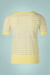Mademoiselle YéYé - 60s Up And Down Knit Top in Mellow Yellow 2