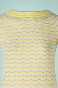 Mademoiselle YéYé - 60s Up And Down Knit Top in Mellow Yellow 3