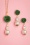 Sweet Cherry 41930 41929 Necklace Earrings Vintage Green Flowers Parel 022222 607 W