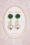 Tripple Pearl Earrings Années 50 en Vert Vintage