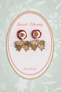 Sweet Cherry - Black Bowtie Rose Earrings Années 50 2