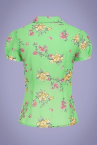 Bunny - 50s Adelina Blouse in Green 4