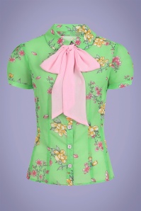 Bunny - 50s Adelina Blouse in Green 2