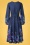Vintage Chic 42604 Dress Navy Fllowers Pink Bow 17022022 615W