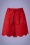 50er Ahoy Scallop Shorts in Rot