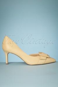 Tamaris - 50s Tiffany Leather Pumps in Soft Lemon 5