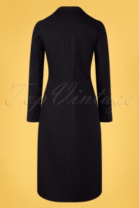 Tante Betsy - 60s Lara Long Blazer Jacket in Black 2