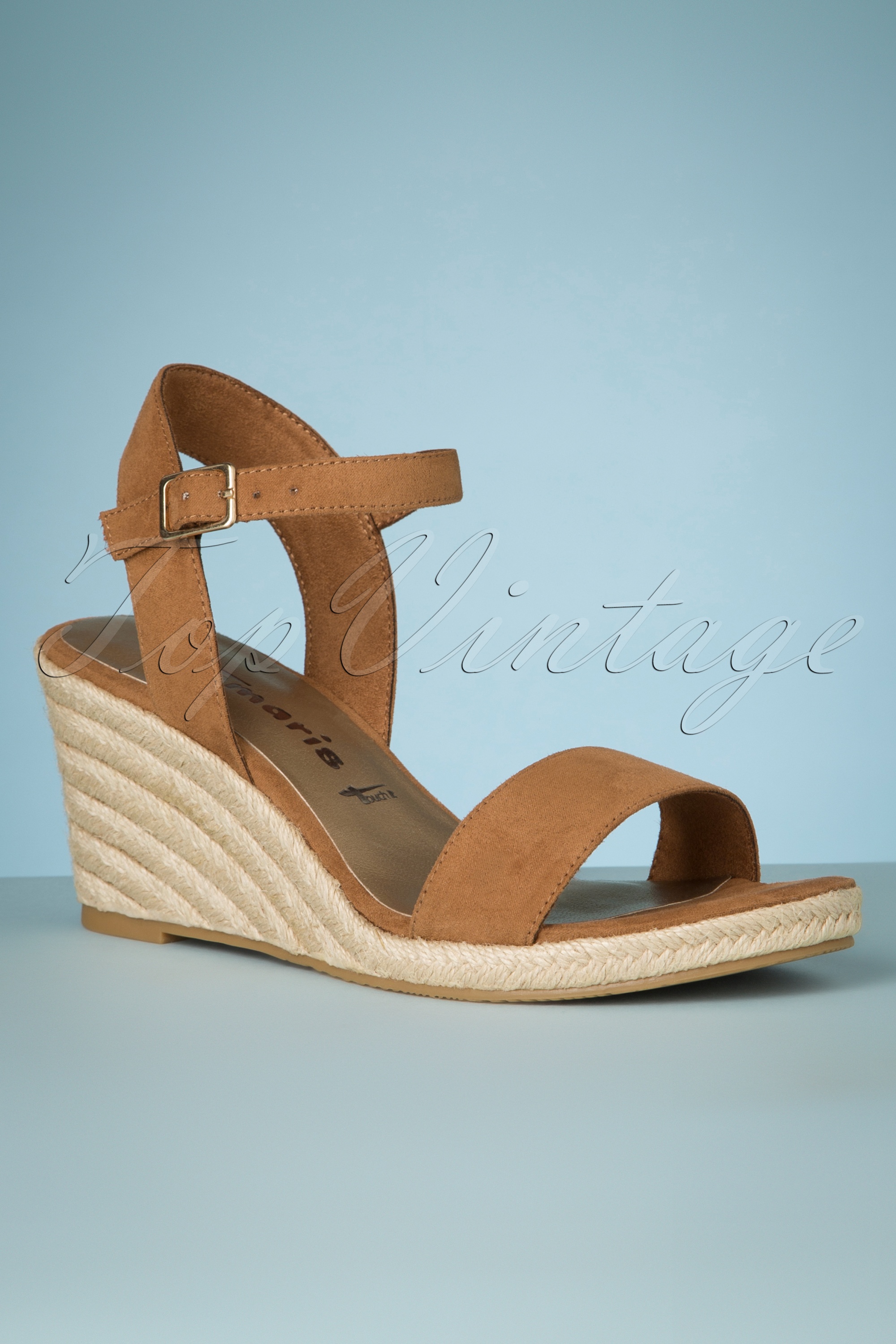 Tamaris - Winnie Sleehakschoenen in cognac 3