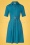 Sara Solid Dress Années 60 en Bleu