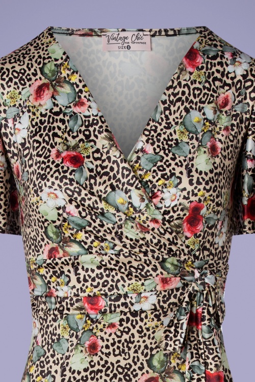 Vintage Chic 41449 Dress Pencil Panther Flowers 220228 604 V