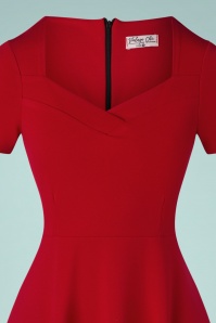 Vintage Chic for Topvintage - 50s Catrice Swing Dress in Lipstick Red 3