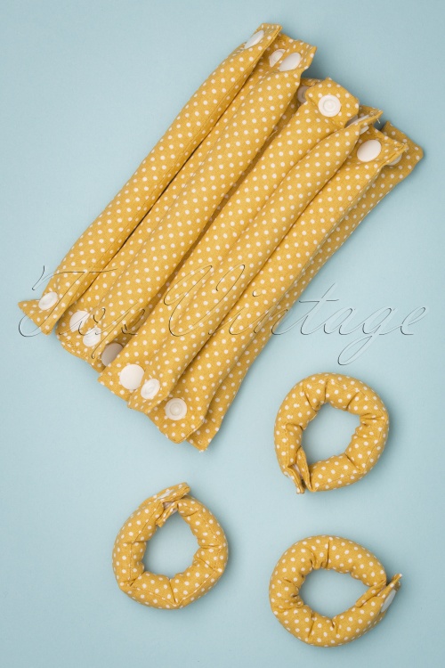Lieblingsstucke By JuttaVerena - Rock The Dots - Set of 12 Curlers in Yellow 3