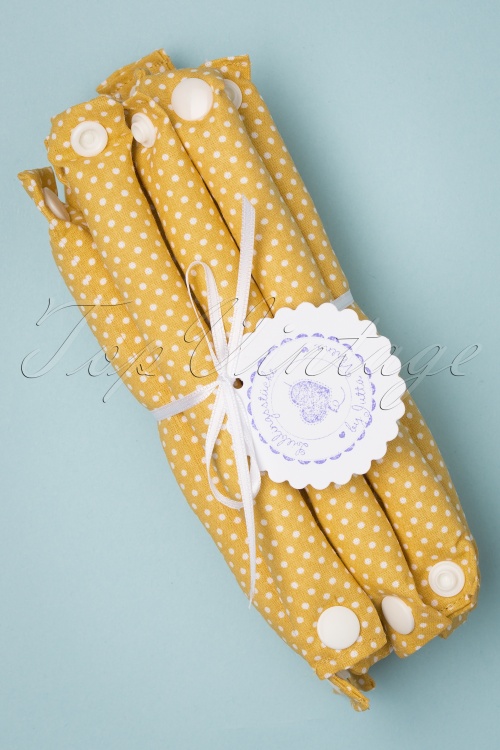Lieblingsstucke By JuttaVerena - Rock The Dots - Set of 12 Curlers in Yellow